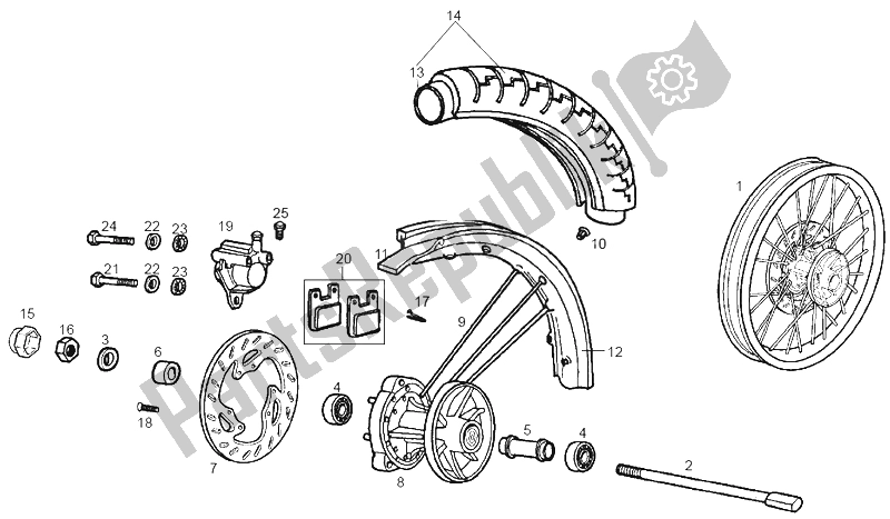 Toutes les pièces pour le Roue Avant du Derbi Senda 50 SM X Race E2 2 VER 2007