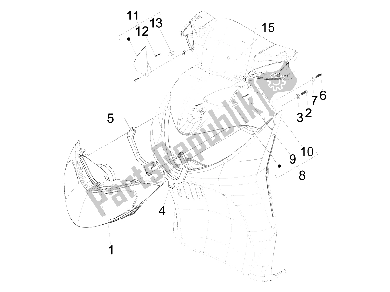 All parts for the Front Headlamps - Turn Signal Lamps of the Derbi Sonar 125 4T 2009