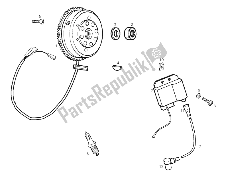 Toutes les pièces pour le Cdi Magneto Assy du Derbi GPR 50 Replica R E2 3 VER 2006