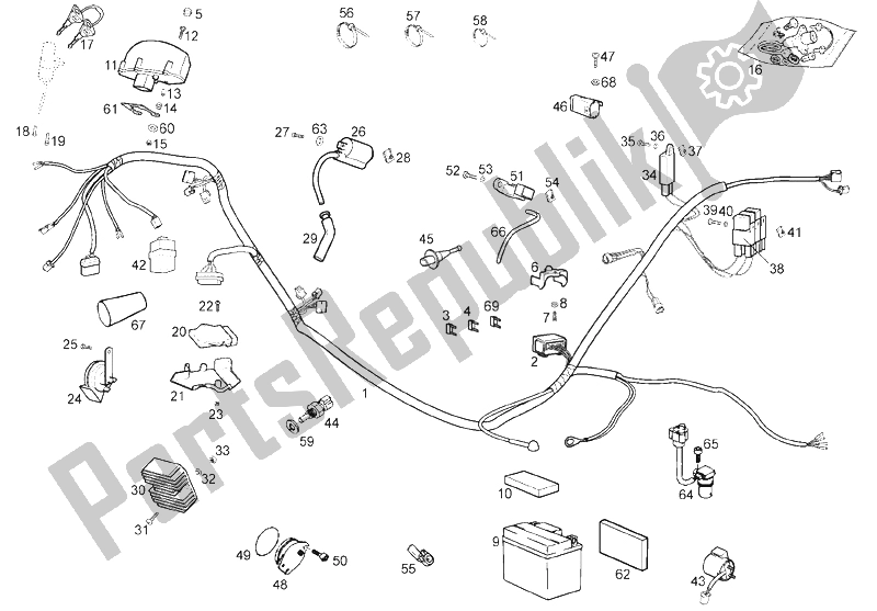 All parts for the Electrical System of the Derbi Mulhacen 659 E2 E3 2006