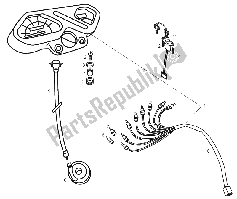 Alle onderdelen voor de Instrumenten van de Derbi Senda 50 R DRD 2A Edicion 2003