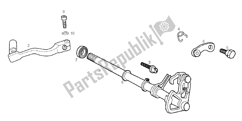 All parts for the Selector of the Derbi Senda 50 SM DRD PRO E2 2 VER 2005