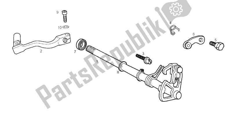 Todas as partes de Seletor do Derbi Senda 50 R X Trem E2 3 Edicion 2006