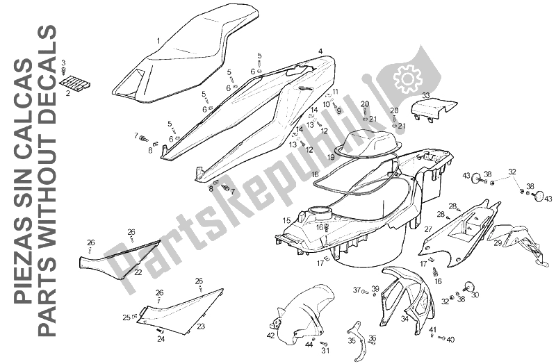 All parts for the Saddle of the Derbi GP1 LOW Seat 250 CC E3 2 VER 2007