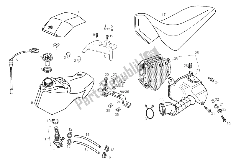 Toutes les pièces pour le Réservoir du Derbi Senda 50 SM DRD Racing LTD Edition E2 2007