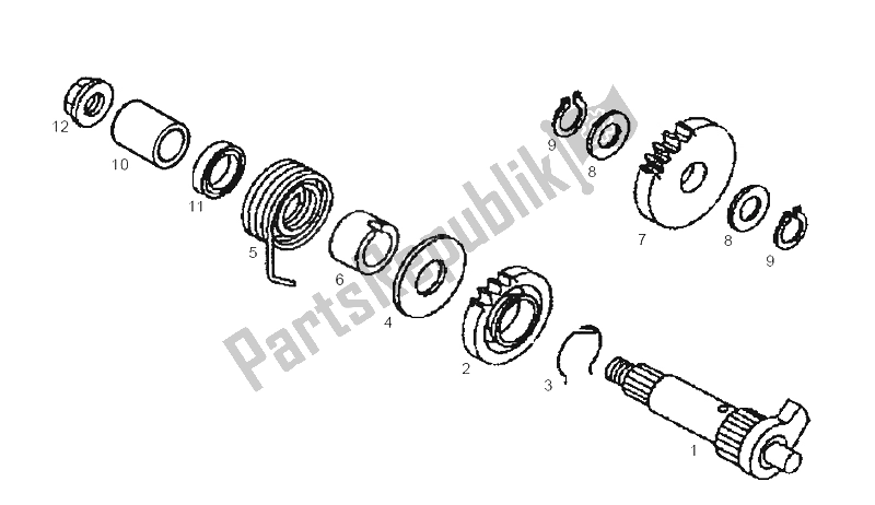 Toutes les pièces pour le Ensemble De Démarrage du Derbi Senda 125 R 4T E2 Y 2004