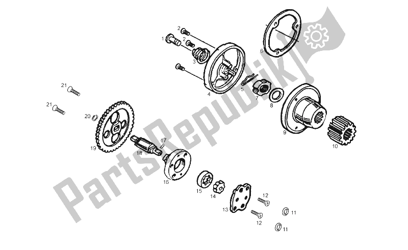 All parts for the Oil Pump of the Derbi Senda 125 R Baja 4T E3 2010 All parts for the Oil Pump of the Derbi Senda 125 R Baja 4T E3 2010
