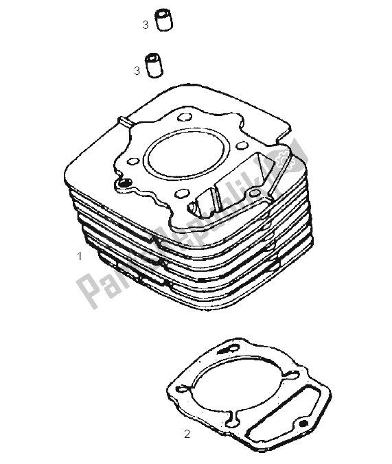 All parts for the Cylinder of the Derbi Senda 125 R 4T 2004