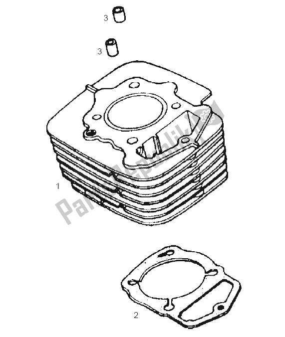 Todas las partes para Cilindro de Derbi Senda 125 R 4T 2004