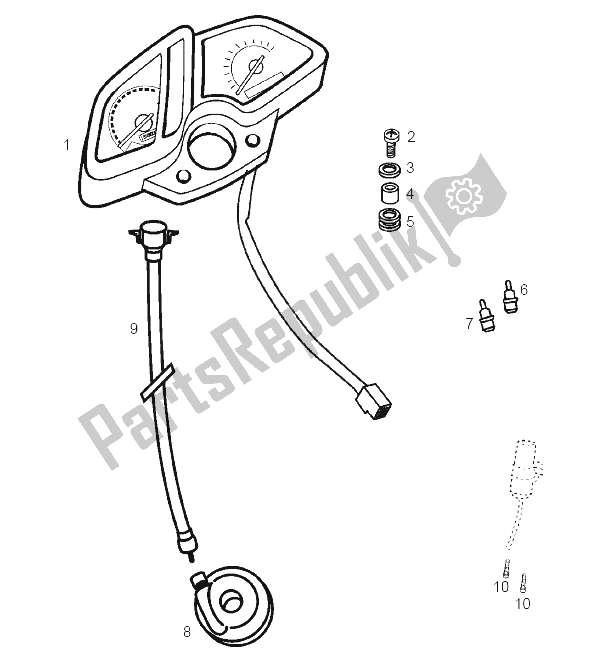 Toutes les pièces pour le Instruments du Derbi Senda 50 SM X Trem E2 2A Edicion 2005