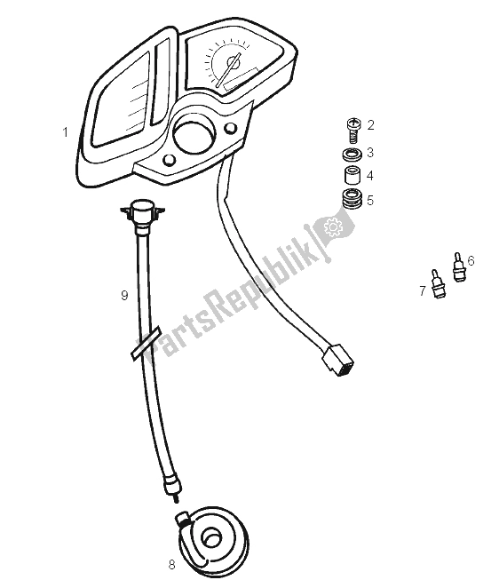 All parts for the Instruments of the Derbi Senda 50 R X Race E2 3A Edicion 2005