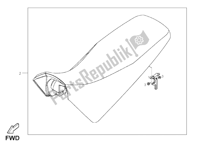 All parts for the Saddle of the Derbi DXR 250 CC 2005