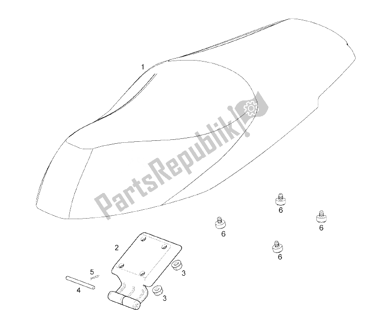 Alle onderdelen voor de Zadel Unit van de Derbi Rambla 300 E3 2010