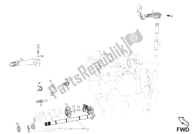 All parts for the Selector of the Derbi Senda 125 R SM DRD Racing 4T E3 2 VER 2009