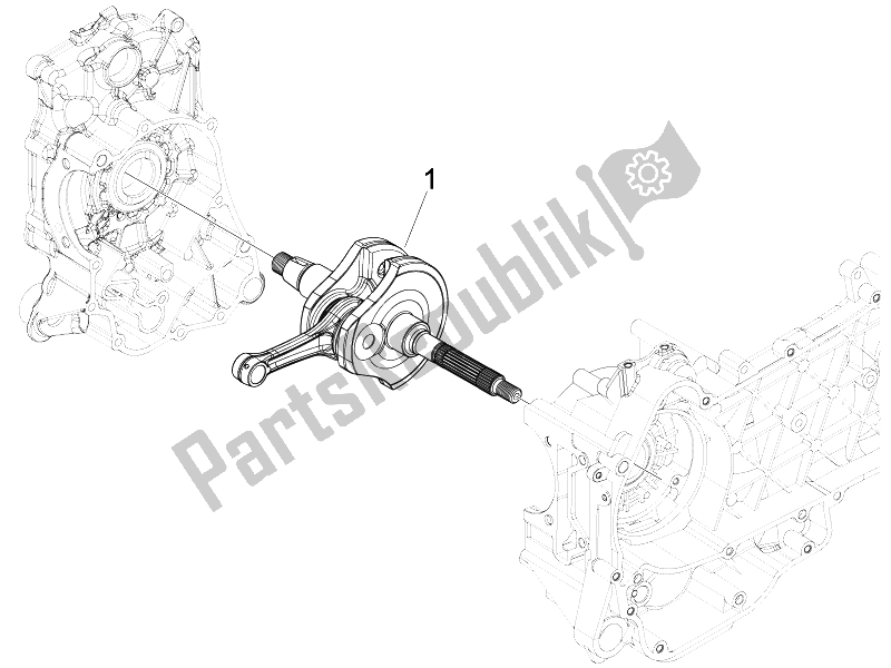 All parts for the Crankshaft of the Derbi Boulevard 150 4T E3 2010