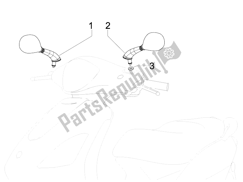 Toutes les pièces pour le Miroir (s) De Conduite du Derbi Boulevard 150 4T E3 2010