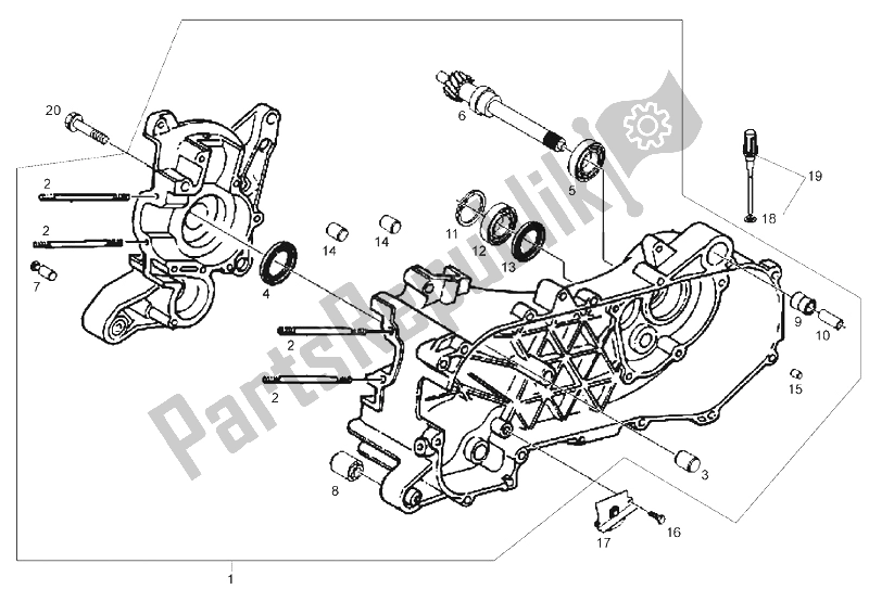 Todas las partes para Carters de Derbi Boulevard 50 CC 4T E2 25 KMH 2009