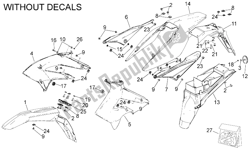 Toutes les pièces pour le Corps du Derbi Senda 50 R DRD Racing 2T 2010