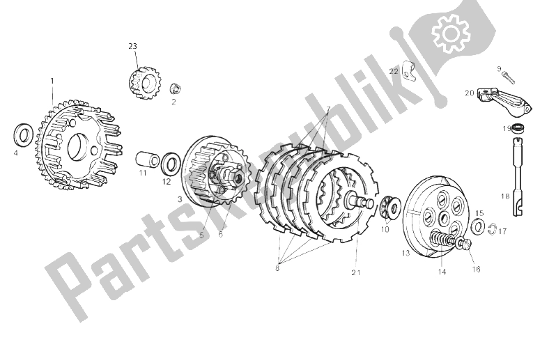 All parts for the Clutch of the Derbi Senda 50 R DRD Racing 2T 2010
