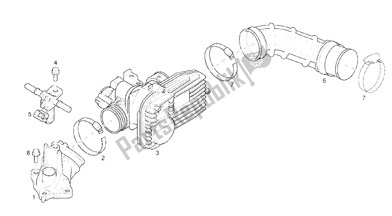 Tutte le parti per il Corpo Farfallato del Derbi Rambla 125 CC 250 E3 2007