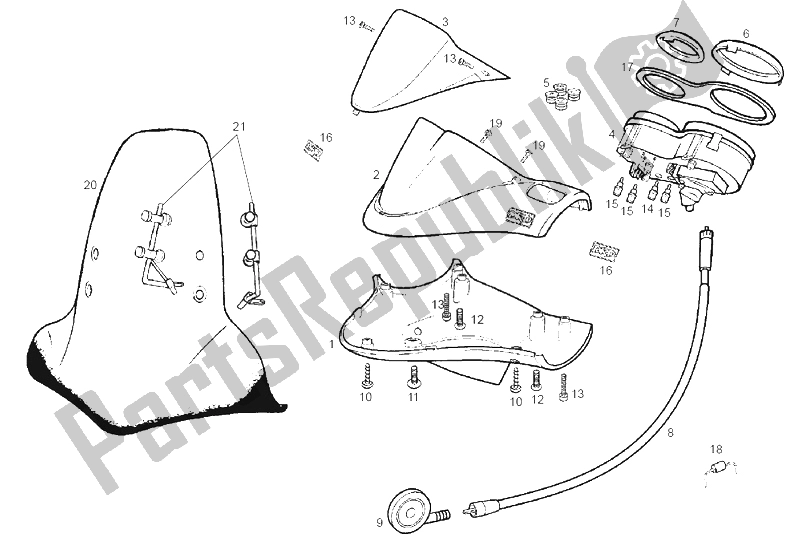 Wszystkie części do Instrumenty Derbi GP1 50 CC E2 2003