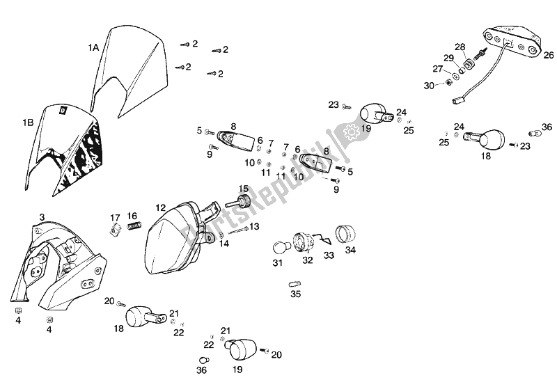 All parts for the Number-plate Light of the Derbi Senda 50 R DRD PRO E2 2 VER 2005