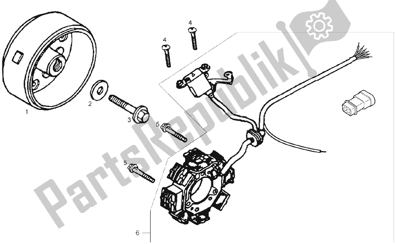 Alle onderdelen voor de Cdi Magneto Assy van de Derbi Senda 125 R 4T Baja E3 2007