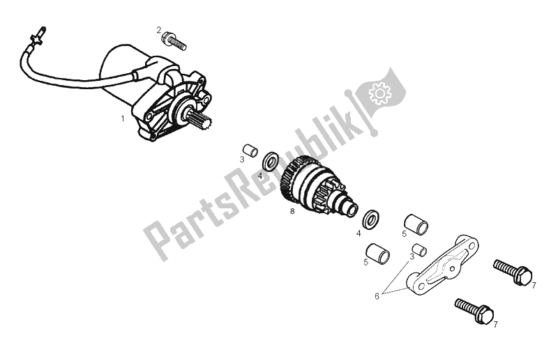 Toutes les pièces pour le Démarreur du Derbi Senda 50 HYP DRD EVO E2 LTD Edition 2008