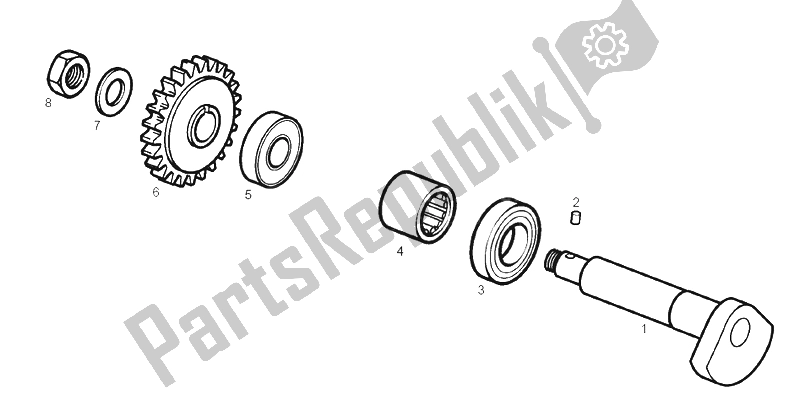 All parts for the Counterweight of the Derbi GPR 50 Replica R E2 3 VER 2006