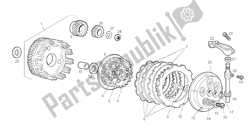 Toutes les pièces pour le Embrayage du Derbi Senda 50 SM Racer E1 2003