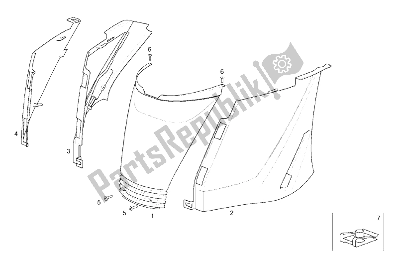 Todas las partes para Marco (4) de Derbi Rambla 125 CC 250 E3 2007