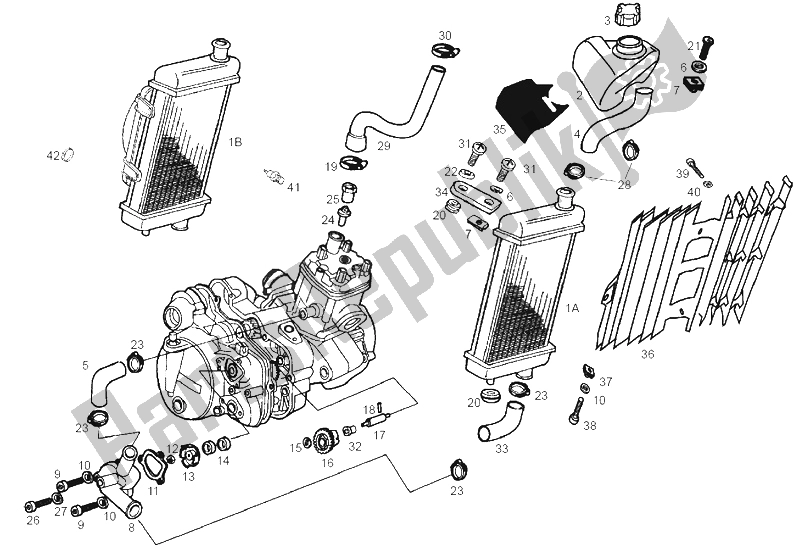 Todas las partes para Sistema De Refrigeración de Derbi Senda 50 SM X Trem E2 2A Edicion 2005