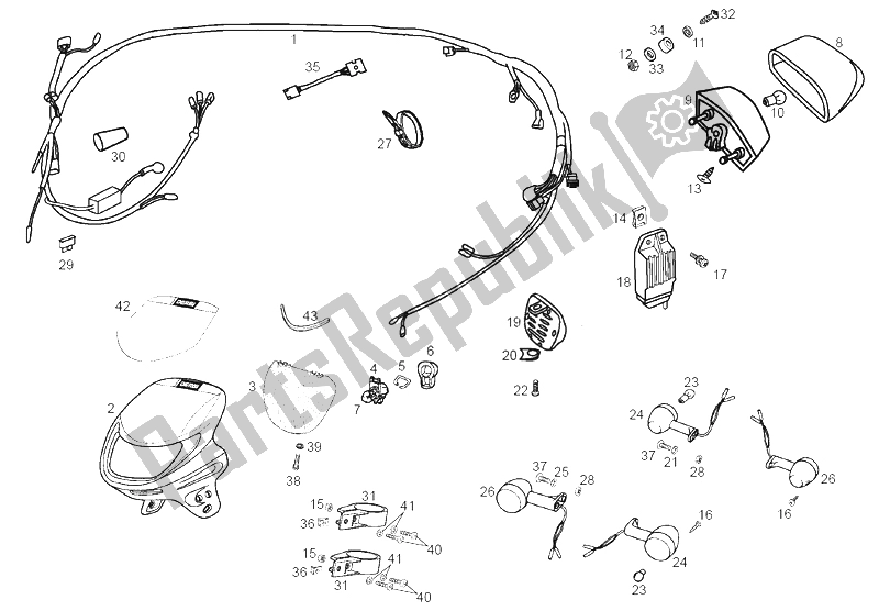 Toutes les pièces pour le Système électrique du Derbi Senda 50 SM X Race E2 2A Edicion 2005