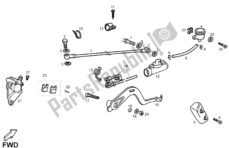 Todas las partes para Freno Trasero de Derbi Senda 50 SM X Trem E2 3 VER 2008