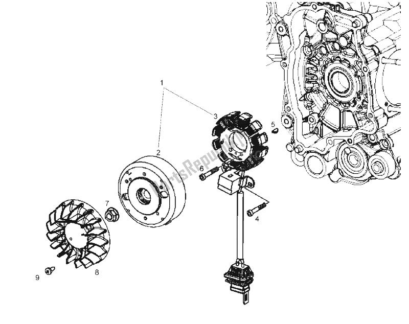 Todas las partes para Cdi Magneto Assy de Derbi Boulevard 50 CC 4T E2 25 KMH 2009