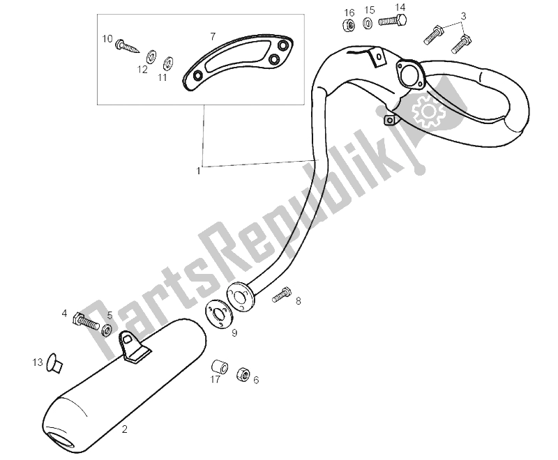 Toutes les pièces pour le Unité D'échappement du Derbi Senda 50 SM DRD Racing LTD Edition E2 2006