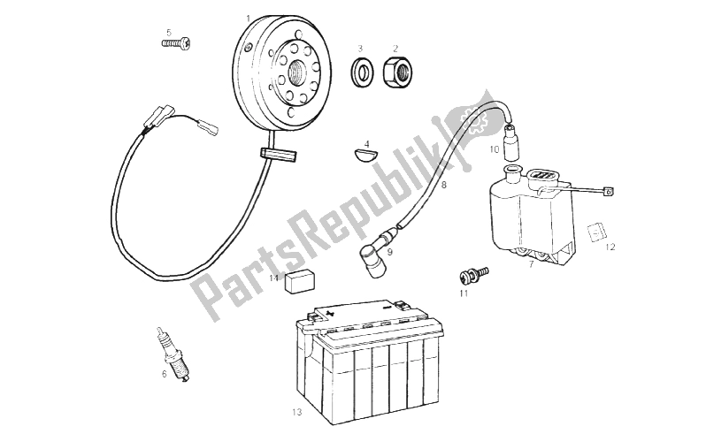 All parts for the Ignition Unit of the Derbi Senda 50 SM DRD Racing 2T E2 2010