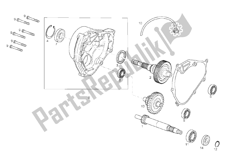 Tutte le parti per il Trasmissione del Derbi Rambla 125 CC 250 E3 2007