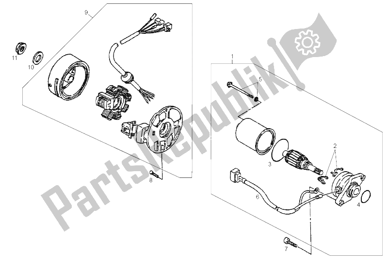 Todas las partes para Cdi Magneto Assy de Derbi DFW 50 CC E2 2004