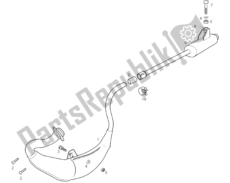 Todas las partes para Unidad De Escape de Derbi GPR 50 Racing E2 2A Edicion 2004