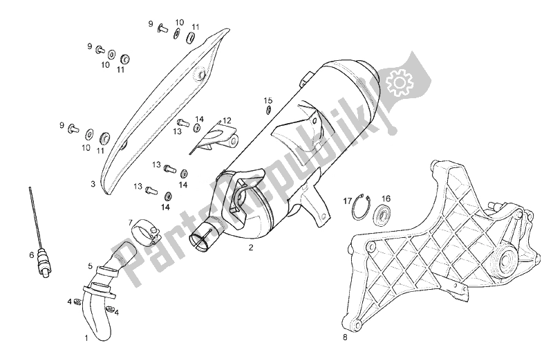 Todas las partes para Unidad De Escape de Derbi Rambla 125 CC 250 E3 2 VER 2008