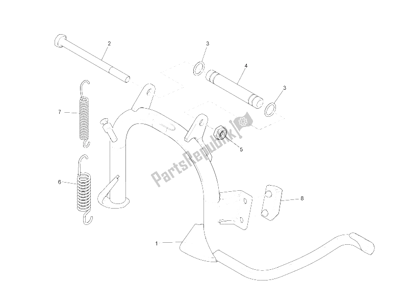 All parts for the Stand/s of the Derbi Sonar 125 4T 2009