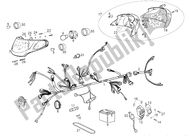 All parts for the Electrical System of the Derbi Atlantis LC 50 1999