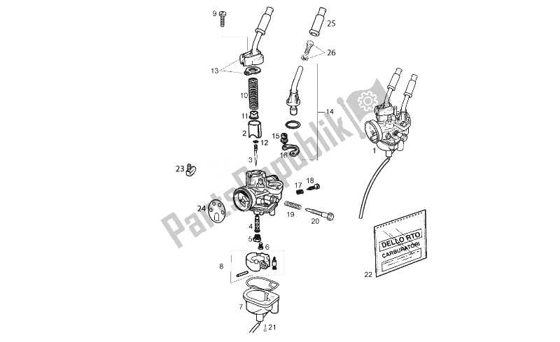 All parts for the Carburettor of the Derbi Senda SM DRD X Treme 50 2T E2 Limited Edition 2014