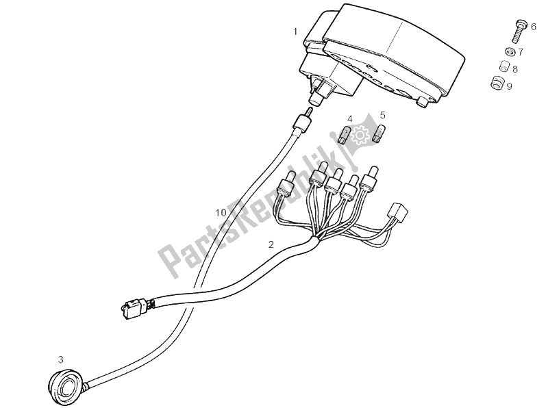 Todas las partes para Instrumentos de Derbi Senda 125 R 4T 2004