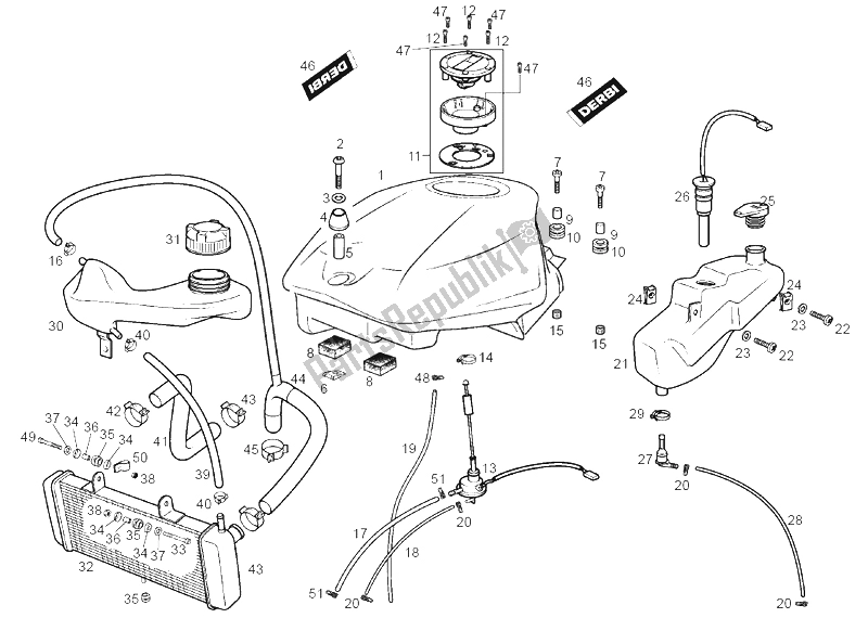 Toutes les pièces pour le Réservoir du Derbi GPR 50 Nude E2 2A Edicion 2004