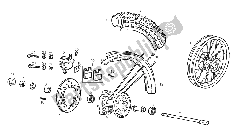 Toutes les pièces pour le Roue Avant du Derbi Senda 50 R X Race E2 2004