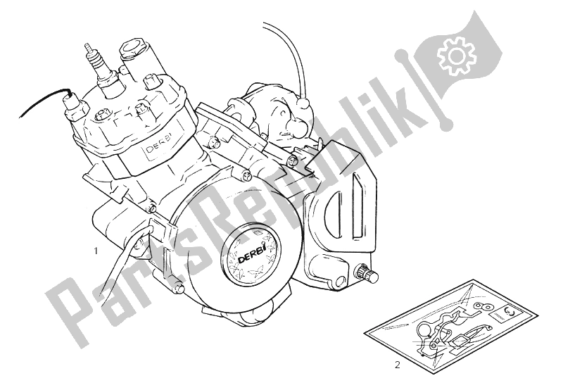 Todas las partes para Motor de Derbi Senda 50 SM DRD 2A Edicion 2003