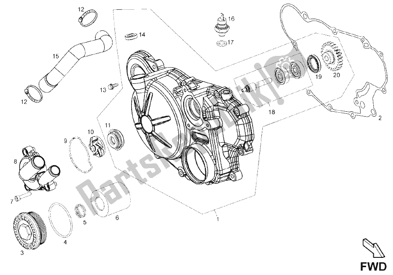 Toutes les pièces pour le Couvercle D'embrayage du Derbi Terra 125 4T E3 2007