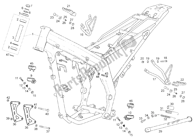 Toutes les pièces pour le Cadre du Derbi Senda 125 SM DRD Motard 2013